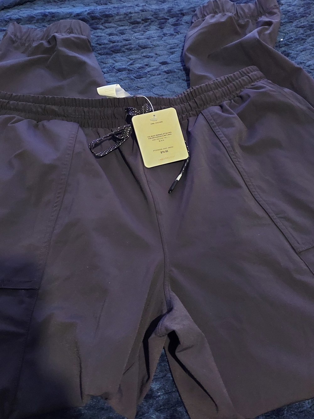 Fabletics Elastic-Waist Drawstring Pants - Black